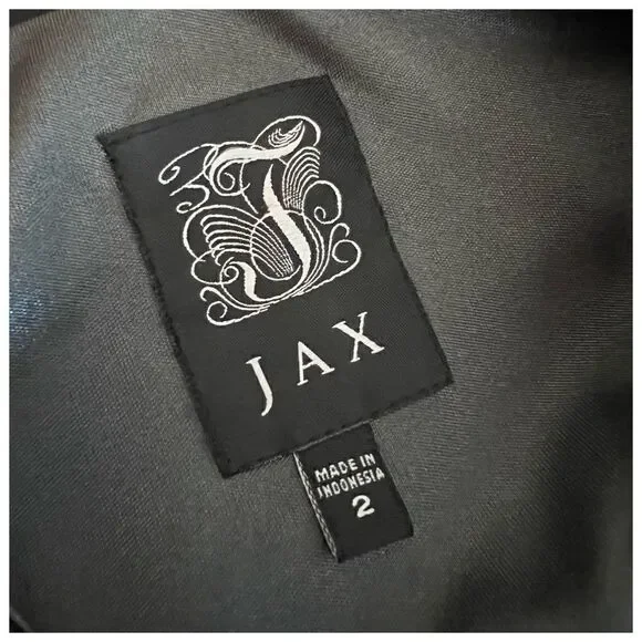 JAX Sleeveless Color-block Geometric Sunbeam Sheath Bodycon Cocktail Dress - Picture 5 of 6